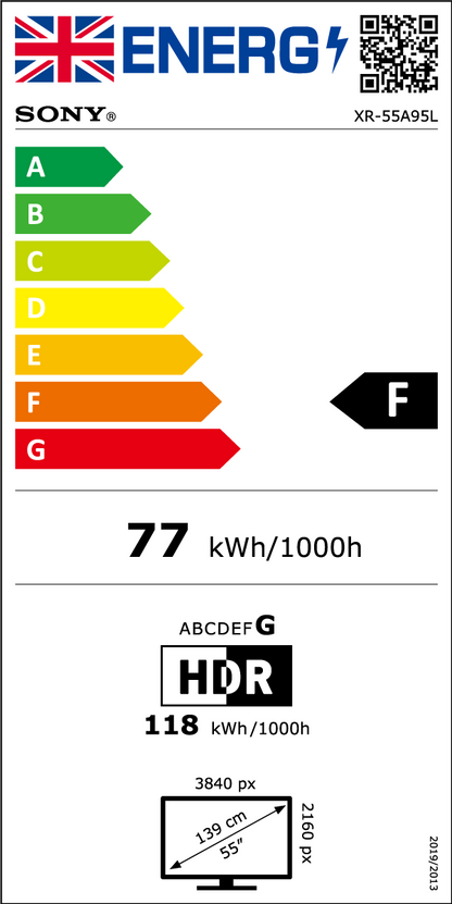 Sony XR-55A95L | 55" 4K HDR QD-OLED Google TV - SAVE A FURTHER £100 WHEN YOU BUY INSTORE