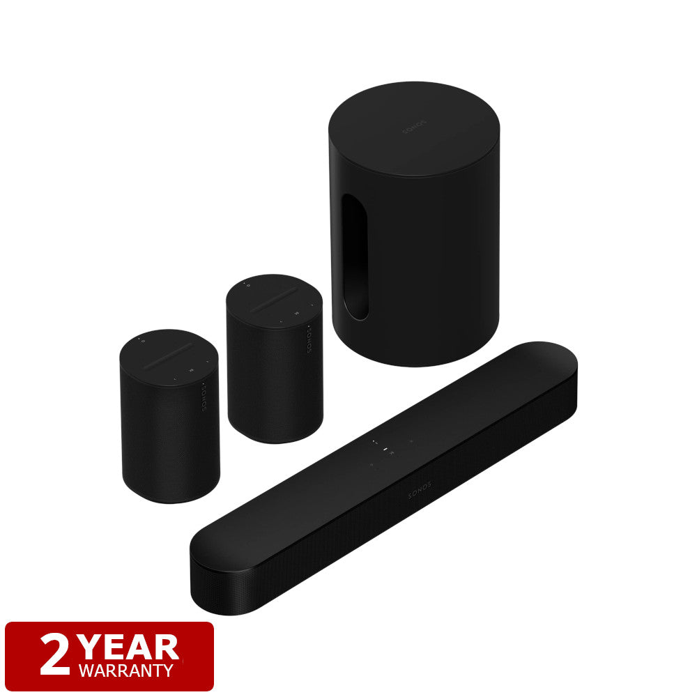 Sonos Beam Surround Sound Bundle (Black) | Immersive Set with Beam