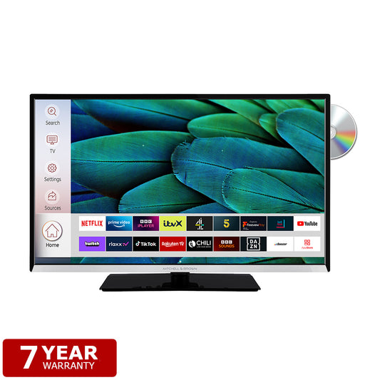 Mitchell and Brown JB-24DVD1811SMS | 24" HD Freeview Smart TV with DVD Player