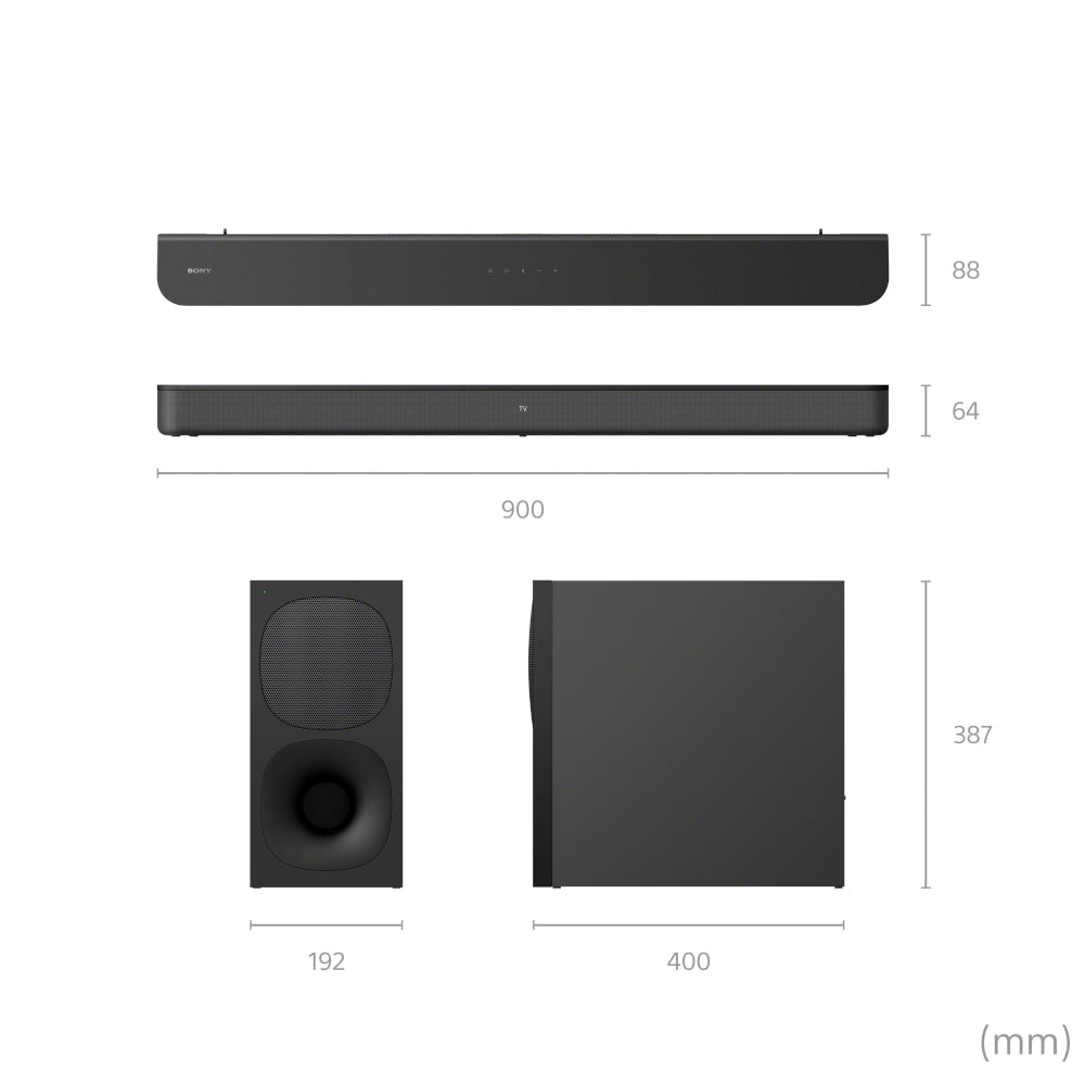 Sony HT-S400 | 2.1ch Soundbar with Bluetooth and Wireless Subwoofer