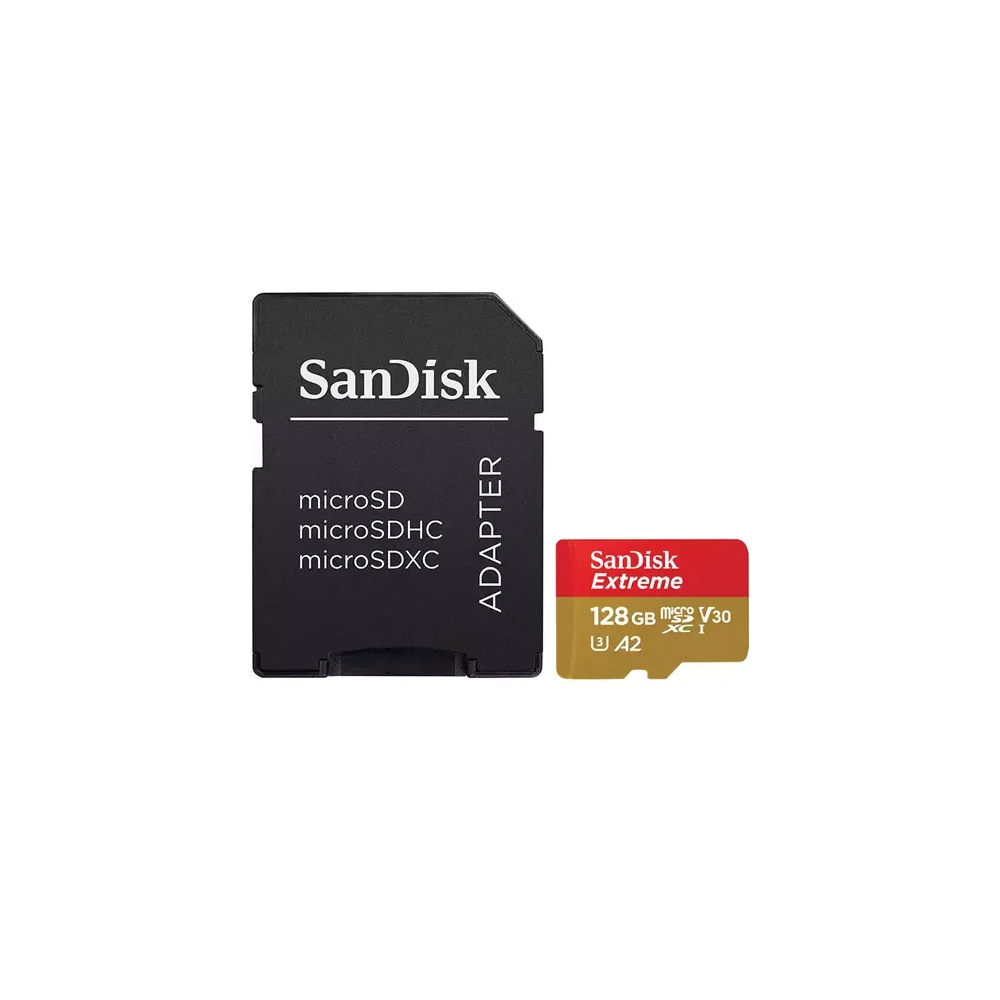 SanDisk | Extreme 128GB U3 Class Micro SD Memory Card with SD Adapter