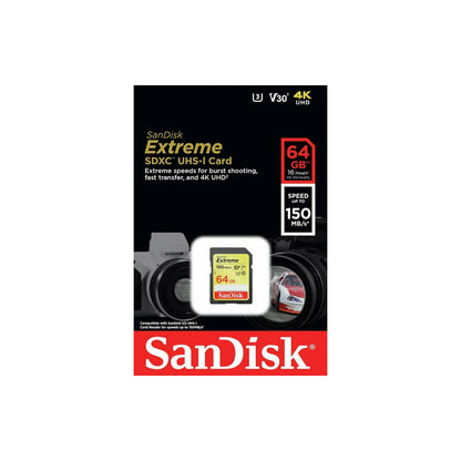 SanDisk | Extreme 64GB U3 Class SD Memory Card
