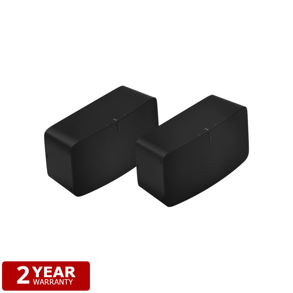 Sonos Five Hi-Fi set (Black) | Sonos Five twin pack